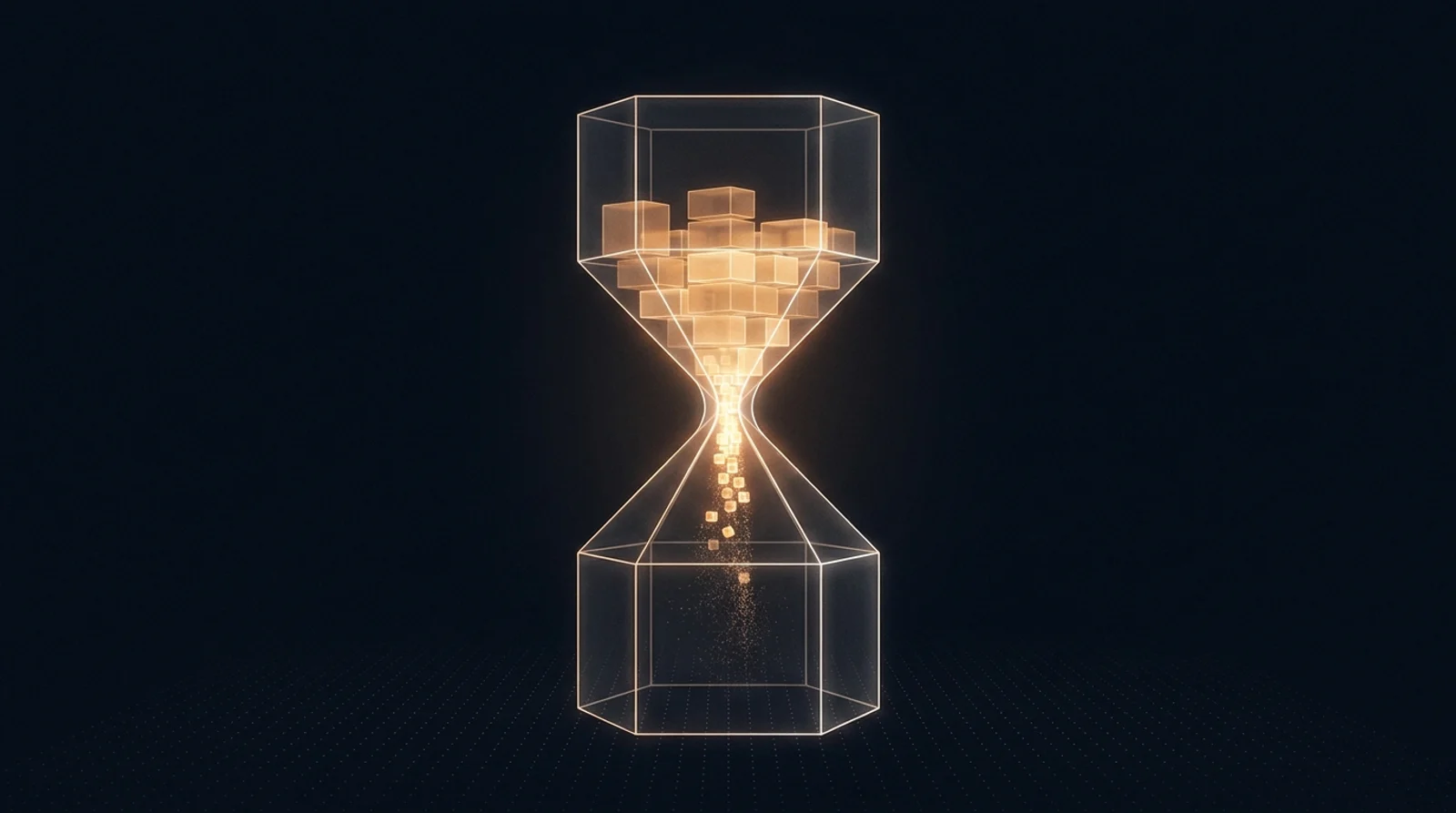 Uma ampulheta de cubos: o valor do direito escorre com o tempo